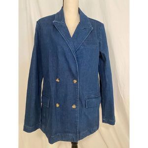 Pilcro and the Letterpress Anthropologie Denim Jacket Cotton Large